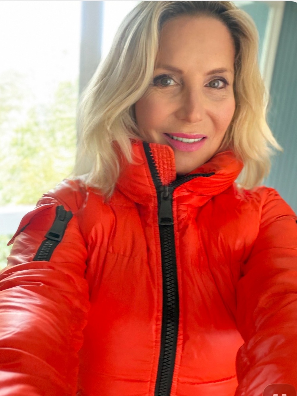 Orange Puffer Jacket Like New